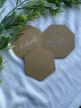 Load image into Gallery viewer, Acrylic place card with engraved name