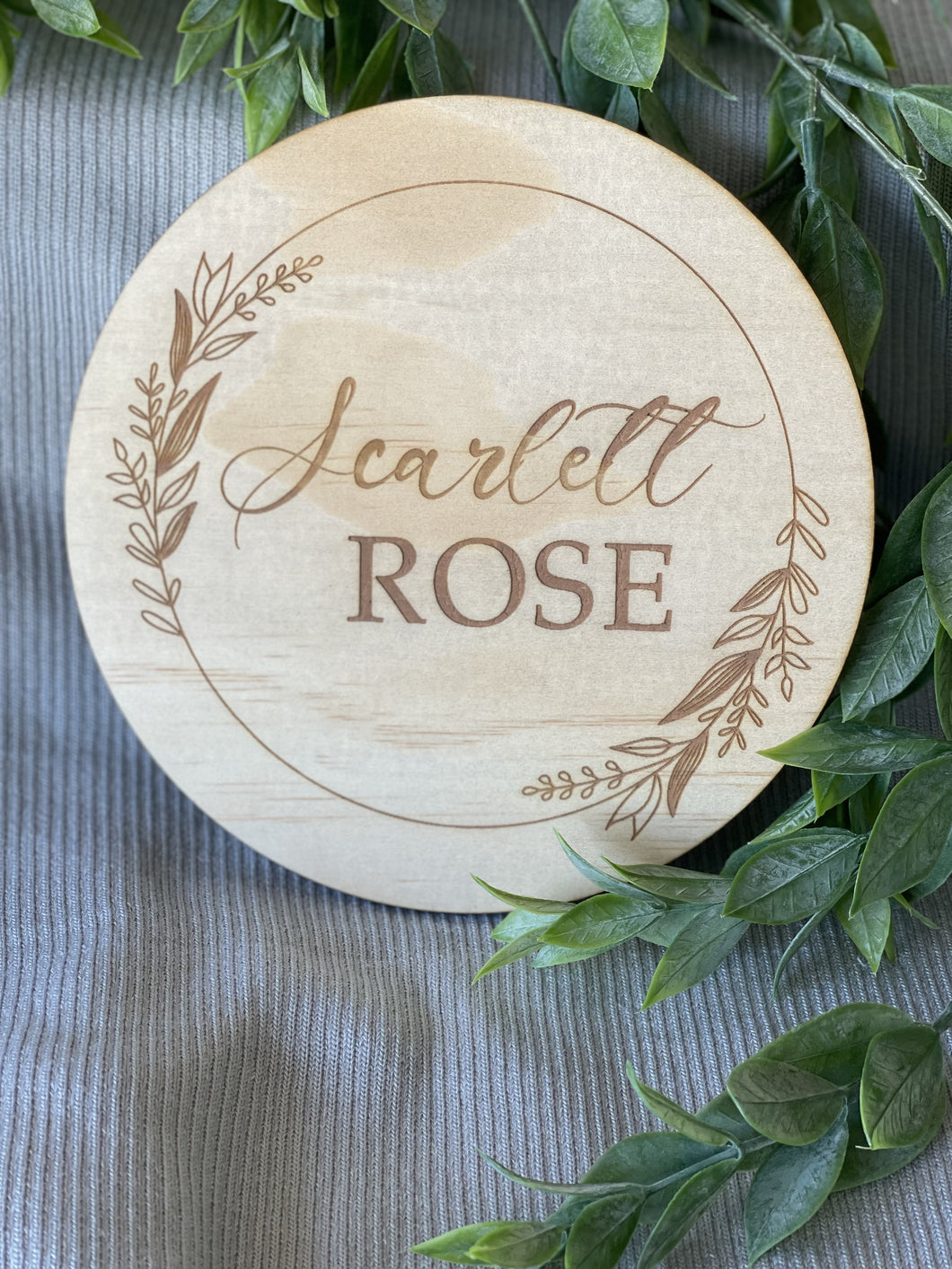 Birth Name Plaque